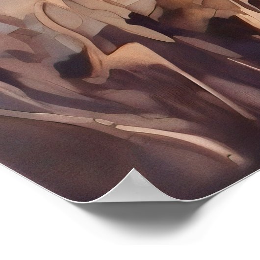 Landschap Waterverf schilderij Poster (Hoek)