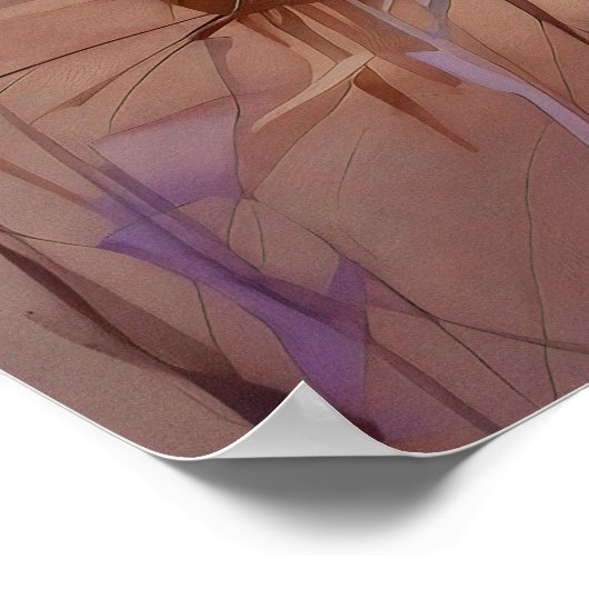 Landschap Waterverf schilderij Poster (Hoek)