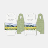 Landschap Weddenschap tussen de Waterverf van Napa Bedankdoosjes (Uitgevouwen)