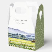 Landschap Weddenschap tussen de Waterverf van Napa Bedankdoosjes (Geopend)