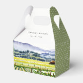 Landschap Weddenschap tussen de Waterverf van Napa Bedankdoosjes (Voorkant Zijde)