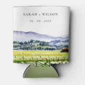 Landschap Weddenschap tussen de Waterverf van Napa Blikjeskoeler (Voorkant)