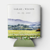 Landschap Weddenschap tussen de Waterverf van Napa Blikjeskoeler (Achterkant)