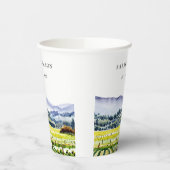 Landschap Weddenschap tussen de Waterverf van Napa Papieren Bekers (Links)