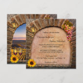 Landschap Wijn Wine Wineyard Winery Wedding Invita Kaart (Voorkant / Achterkant)