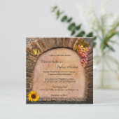 Landschap Wijn Wine Wineyard Winery Wedding Invita Kaart (Staand voorkant)