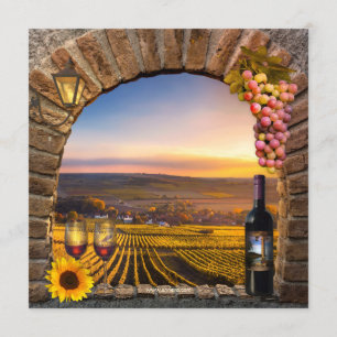 Landschap Wijn Wine Wineyard Winery Wedding Invita Kaart