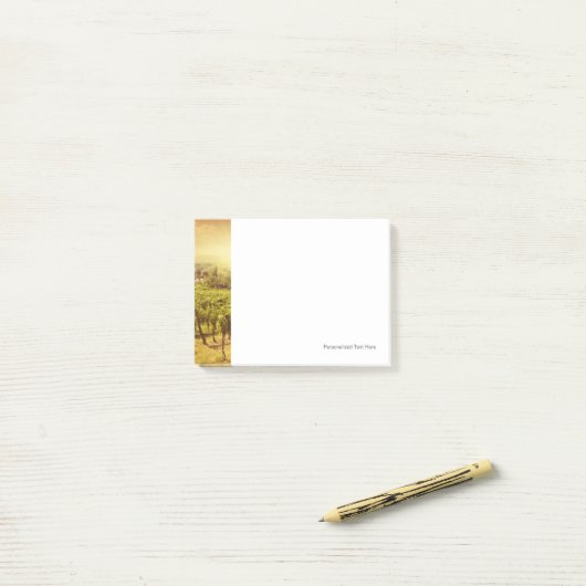Landschap wijngaarden post-it® notes (Op bureau)