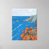 Landschap Wilde bloem Canvas Afdruk (Voorkant)
