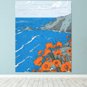 Landschap Wilde bloem Canvas Afdruk (Insitu (Houten vloer))