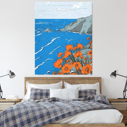 Landschap Wilde bloem Canvas Afdruk (Insitu (Slaapkamer))