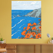 Landschap Wilde bloem Canvas Afdruk (Insitu (Woonkamer))