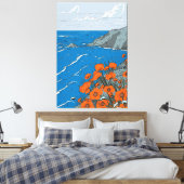 Landschap Wilde bloem Canvas Afdruk (Insitu (Slaapkamer))