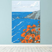 Landschap Wilde bloem Canvas Afdruk (Insitu (Houten vloer))