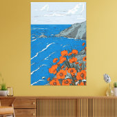 Landschap Wilde bloem Canvas Afdruk (Insitu (Woonkamer))