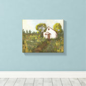 Landschap Wildflower Church Meadow Californië Canvas Afdruk (Insitu (Houten vloer))