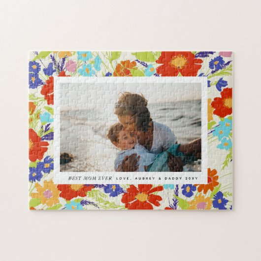 Landschap Wildflower Lijst Moederdag Gift Legpuzzel (Horizontaal)