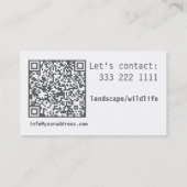 Landschap Wildlife Fotografie Custom Foto Upload Visitekaartje (Achterkant)