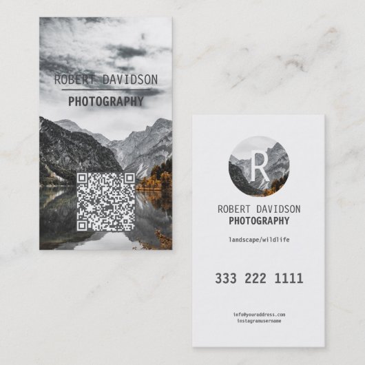 Landschap Wildlife Fotografie Custom Foto Upload Visitekaartje (Voorkant / Achterkant)