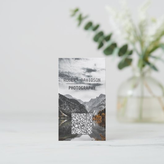 Landschap Wildlife Fotografie Custom Foto Upload Visitekaartje (Staand voorkant)