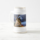 Landschap Windmill Beer Stein Gift Bierpul (Voorkant links)