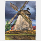 Landschap Windmill Fleece Blanket Gift Deken (Voorkant)