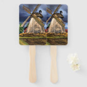 Landschap Windmill Hand Fan Handwaaier (Voorkant en achterkant)