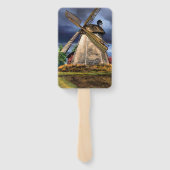 Landschap Windmill Hand Fan Handwaaier (Achterkant)