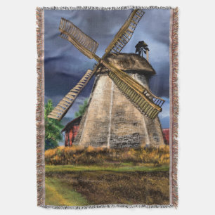 Landschap Windmill Throw Blanket Deken