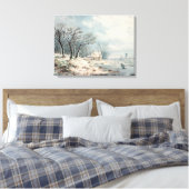 Landschap: Winter Canvas Afdruk (Insitu (Slaapkamer))