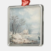 Landschap: Winter Metalen Ornament (Links)