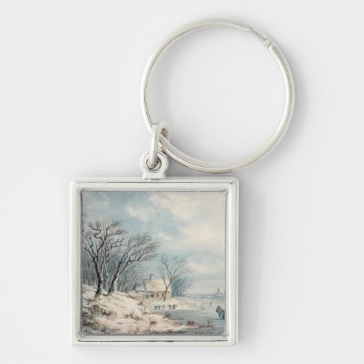 Landschap: Winter Sleutelhanger (Voorkant)