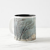 Landschap: Winter Tweekleurige Koffiemok (Voorkant links)
