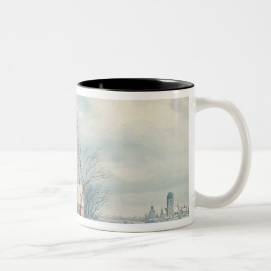 Landschap: Winter Tweekleurige Koffiemok (Rechts)