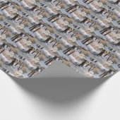 Landschap winterbos cadeaupapier (Hoek)