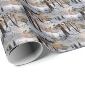 Landschap winterbos cadeaupapier (Rol Hoek)