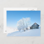 Landschap wintercabine briefkaart (Voorkant / Achterkant)