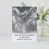 Landschap wintersneeuw bedankkaart (Staand voorkant)