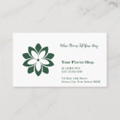 Landschap Witte & Groene Bloemist Shop Visitekaart Klantenkaartje (Voorkant)