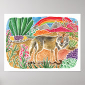 Landschap woestijn Dreamweaver Coyote Poster (Voorkant)