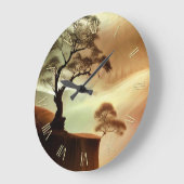 Landschap woestijnbomen grote klok (Hoek)