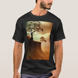 Landschap woestijnbomen t-shirt