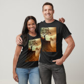 Landschap woestijnbomen t-shirt (Unisex)