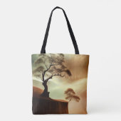 Landschap woestijnbomen tote bag (Achterkant)
