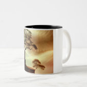 Landschap woestijnbomen tweekleurige koffiemok (Voorkant rechts)