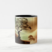 Landschap woestijnbomen tweekleurige koffiemok (Center)