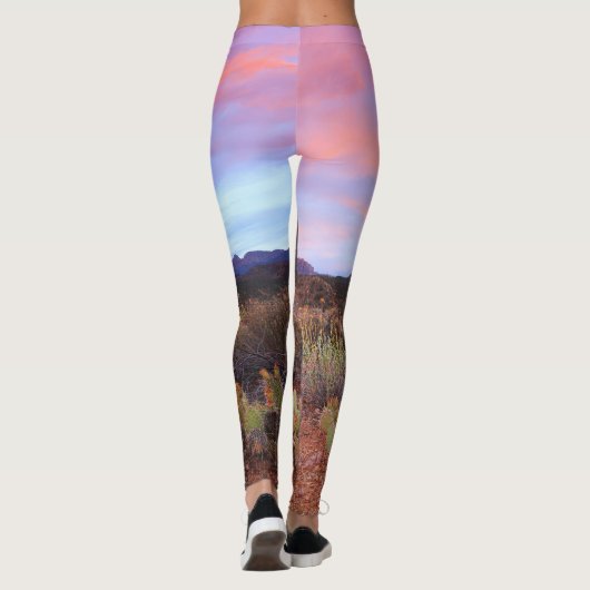 Landschap woestijnzon leggings (Achterkant)