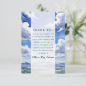 Landschap Wolken Foto Sympathy Begrafenismonument Bedankkaart (Staand voorkant)