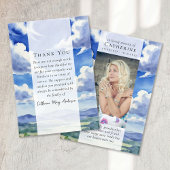 Landschap Wolken Foto Sympathy Begrafenismonument Bedankkaart