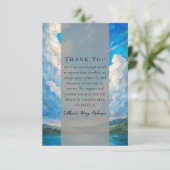 Landschap Wolken Foto Sympathy Begrafenismonument Bedankkaart (Staand voorkant)